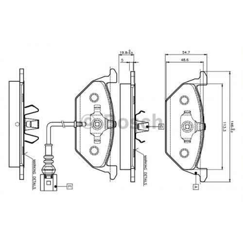 ÖN BALATA FİŞLİ KÜÇÜK GOLF4-GOLF5-JETTA-BORA-POLO-A3-LEON 97=> (GDB1386)(146x54.7x19.8) (0986TB2041) ÖN BALATA FİŞLİ KÜÇÜK GOLF4-GOLF5-JETTA-BORA-POLO-A3-LEON 97=> (GDB1386)(146x54.7x19.8) (0986TB2041)